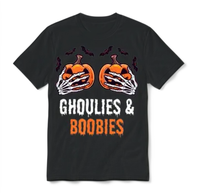 Halloween Boob Ghoulies & Boobies Unisex T-Shirt - Black