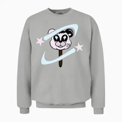 Cute Star Bear Unisex Sweatshirt - Ash