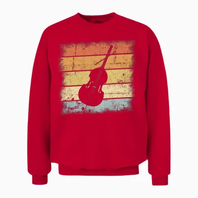 Double Bass Retro Unisex Sweatshirt - Red