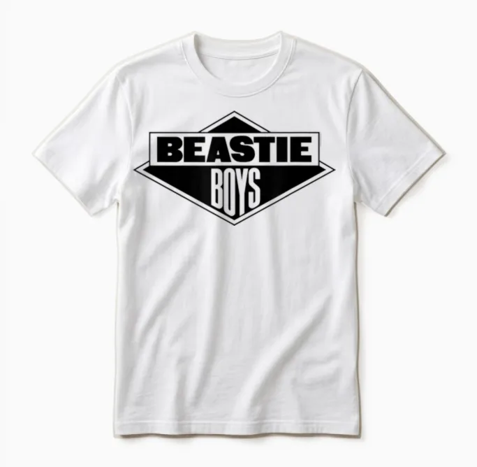 The Beastie Boys Timeless Music Printed Hip Hop Retro T-Shirt, Blue, S Unisex T-Shirt in White