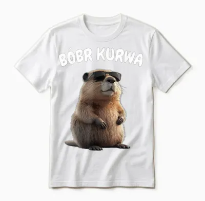 Polnischer Biber Spruch "bober Kurwa" Ja Pierdole Bobr Unisex T-Shirt - White
