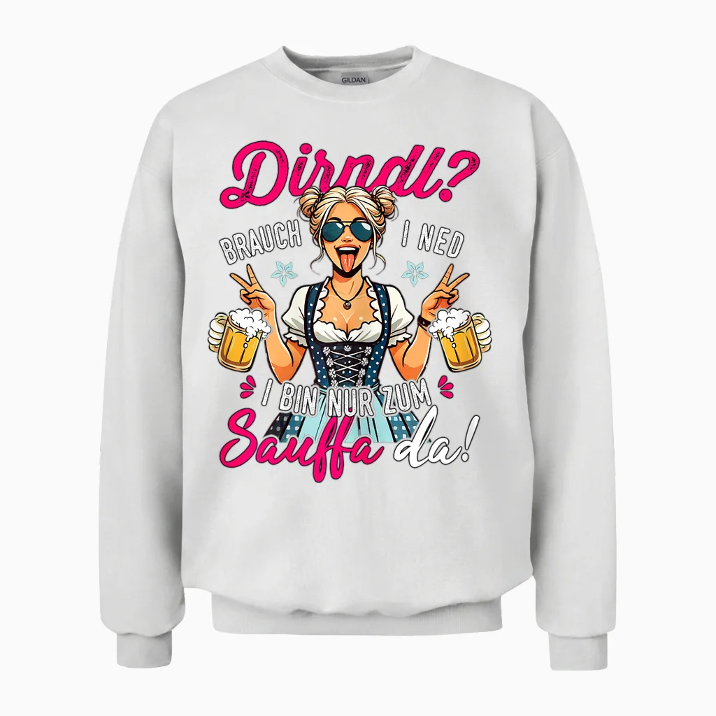 Passend Für Oktoberfest Outfit Damen Trachtenshirt Trachten Unisex Sweatshirt in White
