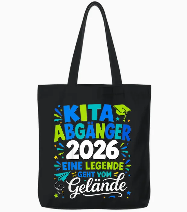 Kita Abgänger 2026 Jungen Legende Geht Vom Gelände Tote Bags in Black