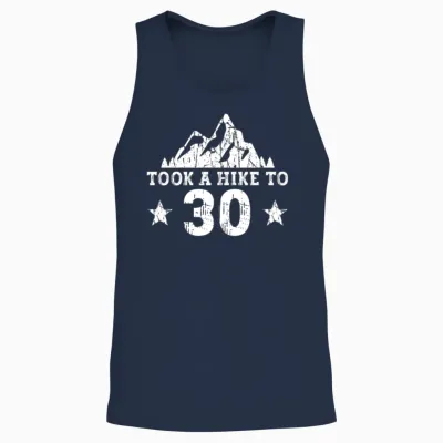 Took a Hike to 30 - Hiking 30th Birthday Hiker Unisex Tank Top - Navy