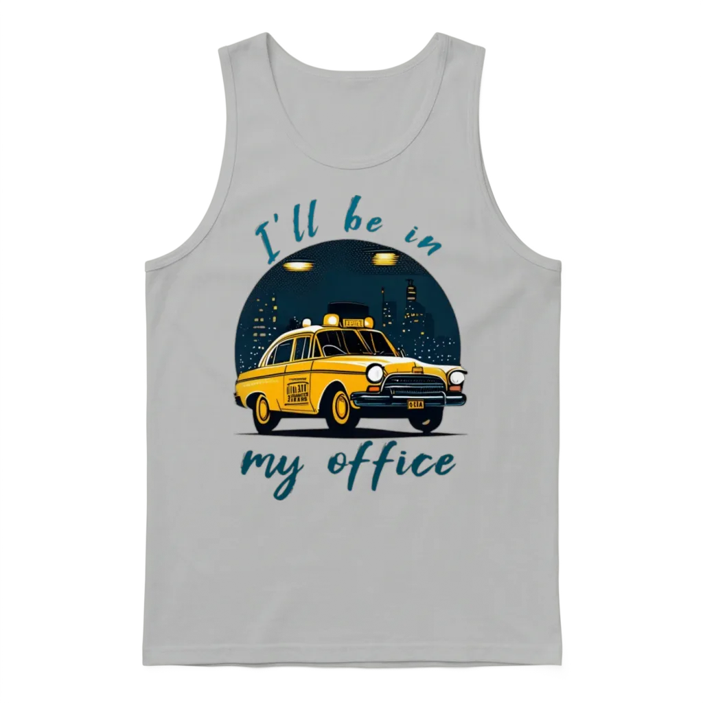Retro Yellow Taxi Unisex Tank Top - Ash