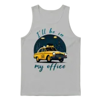 Retro Yellow Taxi Unisex Tank Top - Ash – 1
