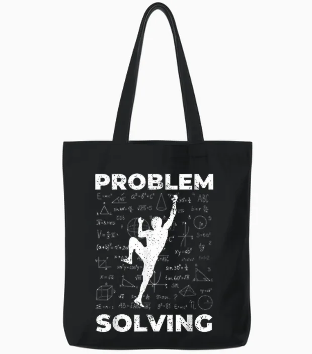 Climbing Gift for Climbing Bolder Boulder T-Shirt, Black, S Tote Bags in Black