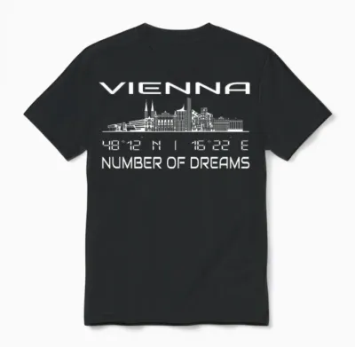 Gps Koordinaten Hauptstadt österreich Tourist Skyline Wien Unisex T-Shirt - Black