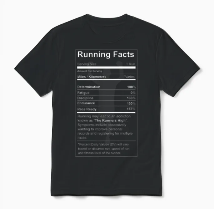 Running - All Running Facts Awesome Unisex T-Shirt in Black