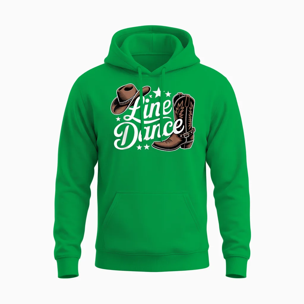 Line Dance Unisex Hoodie in Irish Green