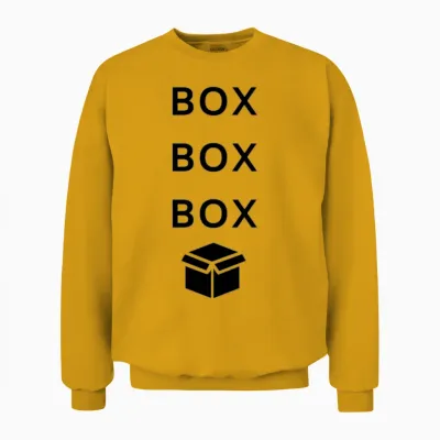 Box F1 Funny Unisex Sweatshirt - Gold