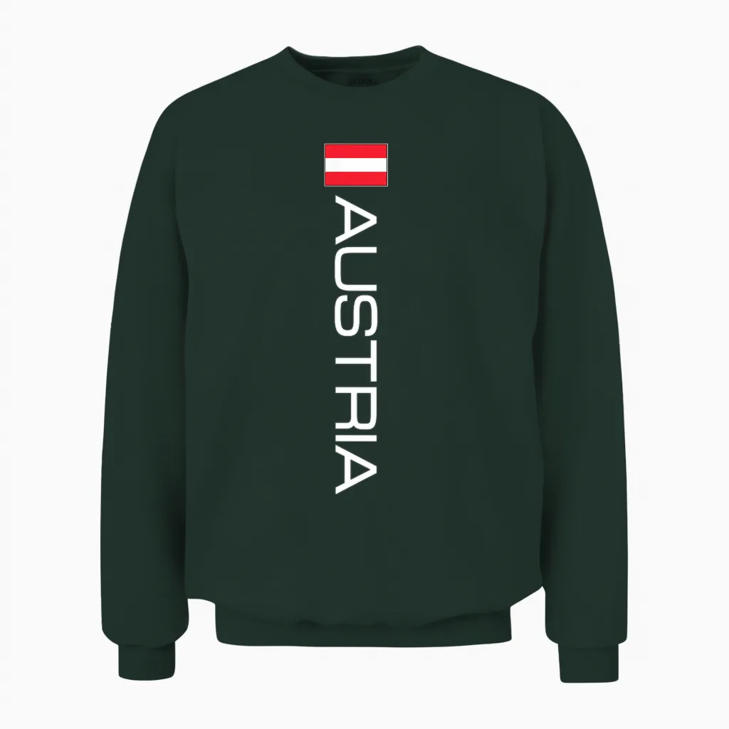 österreichische Flagge österreichischer Sport-Trikot Unisex Sweatshirt in Forest