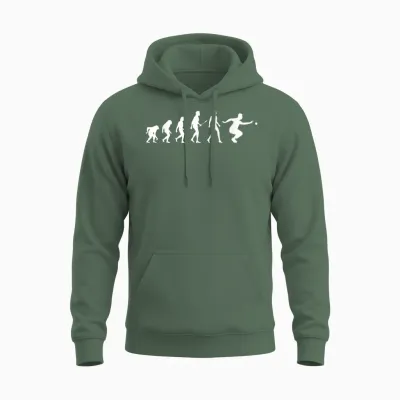 Evolution Pétanque Gift for Petanque Players Evolution T-Shirt, Black Unisex Hoodie - Military Green