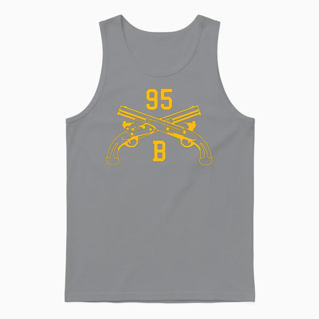 95b Military Police Officer Crossed Pistols T Shir Unisex Tank Top in Sport Grey