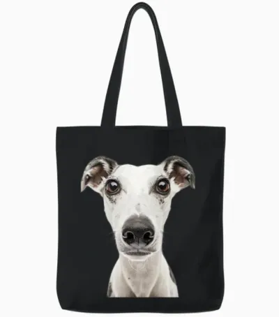 Whippet Tote Bags - Black