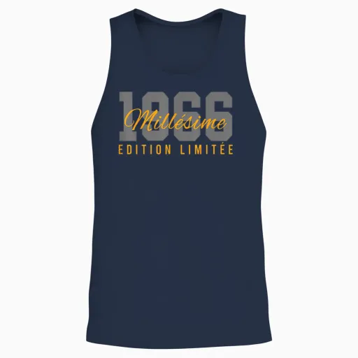 Birthday 60 Years Vintage 66 Gift Vintage 1966 Unisex Tank Top - Navy