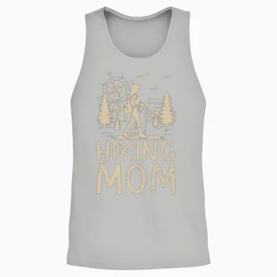 Hiking Mama Hiking Lover Mountain Hiking Mom Unisex Tank Top - Ash