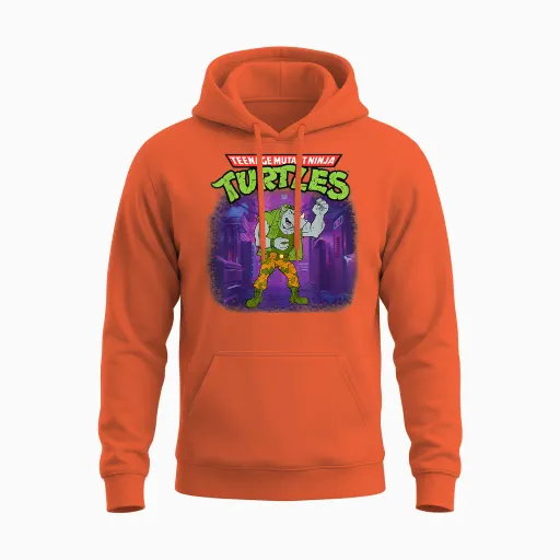 Original Teenage Mutant Ninja Turtles Rocksteady the Rhino Unisex Hoodie - Orange