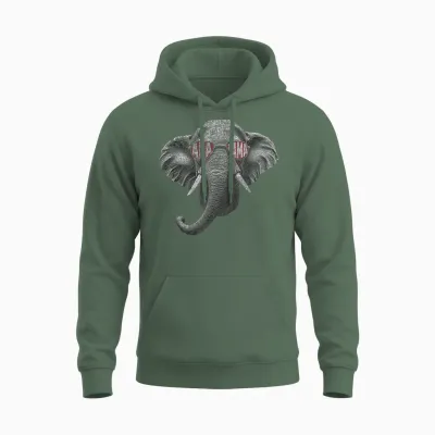 Alabama Elephant Lovers Unisex Hoodie - Military Green