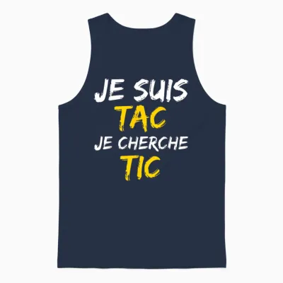Je Suis Tac Je Seek Tic - Déguisement Duo Unisex Tank Top - Navy