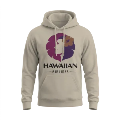 Hawaiian Airlines Vintage Logo Hawaii Camping T Sh Unisex Hoodie - Sand