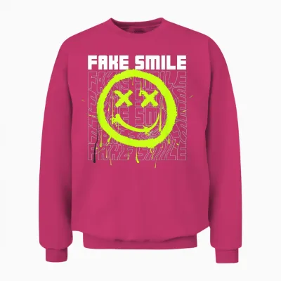 Smile Face Emoticons Fun Graffiti Smileys Graphic T-Shirt, Black, S Unisex Sweatshirt - Heliconia