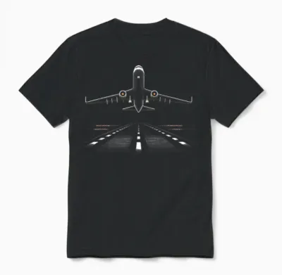 Airplane Aviation Aviator Flight Pilot Unisex T-Shirt - Black