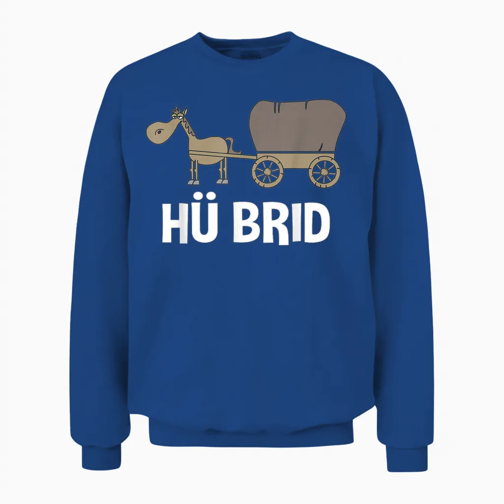 Hü Brid - Lustiges Hybrid Auto/pferd Unisex Sweatshirt in Royal