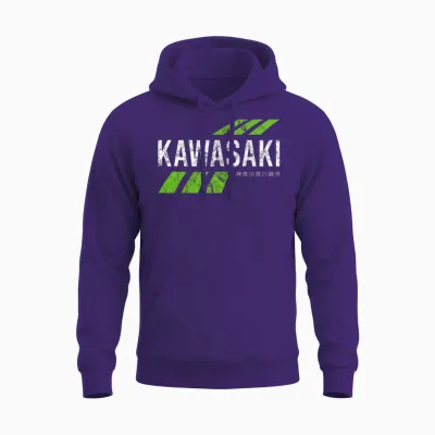Retro Vintage Kawasaki Green City Pour Hommes Ou Femmes T-Shirt Haut De Gamme Unisex Hoodie - Purple
