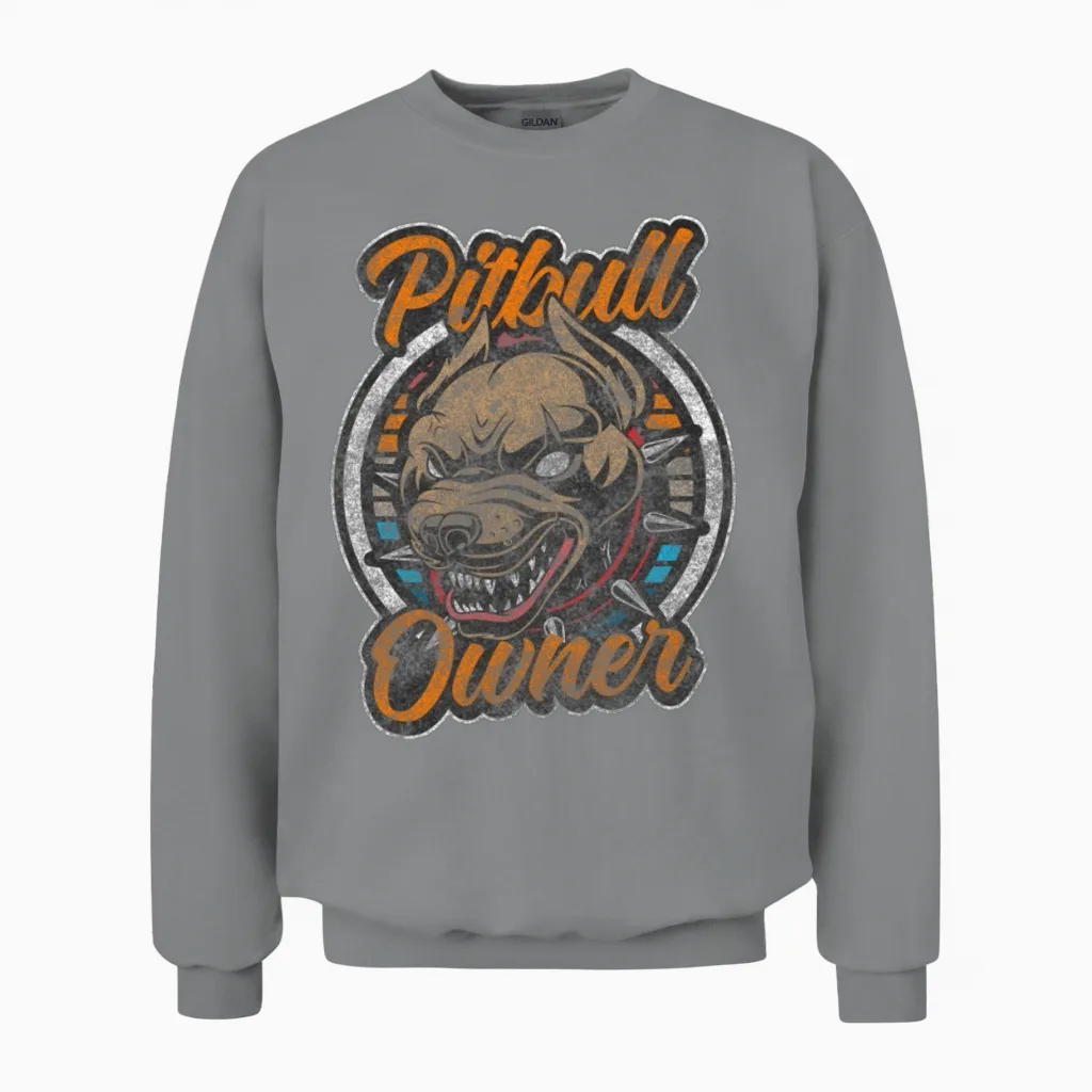 Attack Dog Dog Owner Pet Lovers Gift Unisex Sweatshirt in Sport Grey