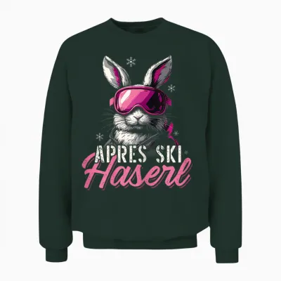 Apres Ski Haserl Skihaserl Skier Party Crew Women's T-Shirt, Black Unisex Sweatshirt - Forest