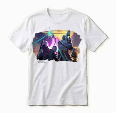 The Legend of Vox Machina – Character Pose T-Shirt, Black, S Unisex T-Shirt - White