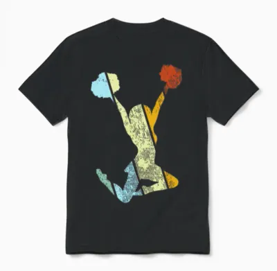 Cheerleading Retro Unisex T-Shirt - Black