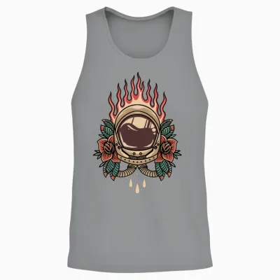 Astronaut Tattoo Retro Vintage Unisex Tank Top - Sport Grey