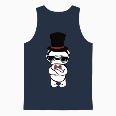 Handsome Dog Funny Dog Unisex Tank Top - Navy