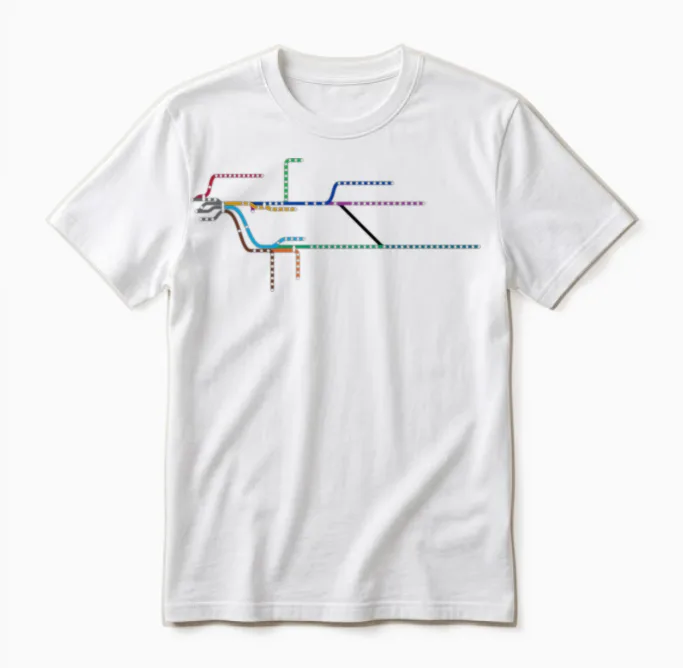 Lirr Long Island Rail Road Map Unisex T-Shirt in White