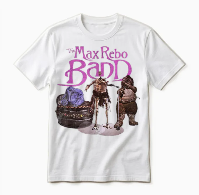 Star Wars the Max Rebo Band Vintage 70s Epic Rock Unisex T-Shirt in White