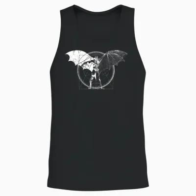 Batman Dark White Wings Unisex Tank Top - Black
