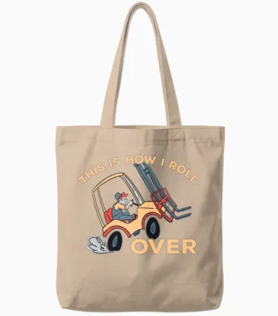 Warehouse Worker Forklift Operator Tote Bags - Natural