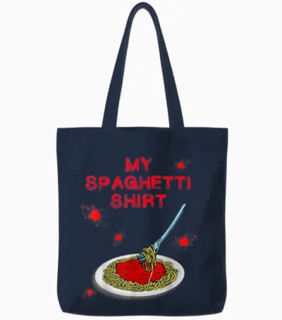 Funny Kids Spaghetti Tote Bags - Navy