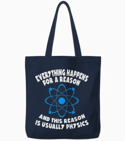 Physics Reason Tote Bags - Navy
