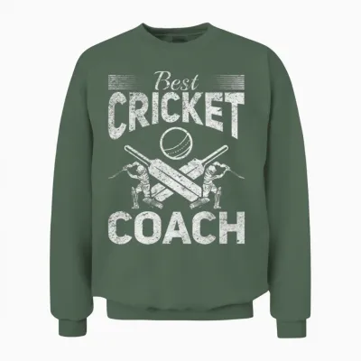 Cricketing Cricket Player - Best Cricket Coach Unisex Sweatshirt - Military Green