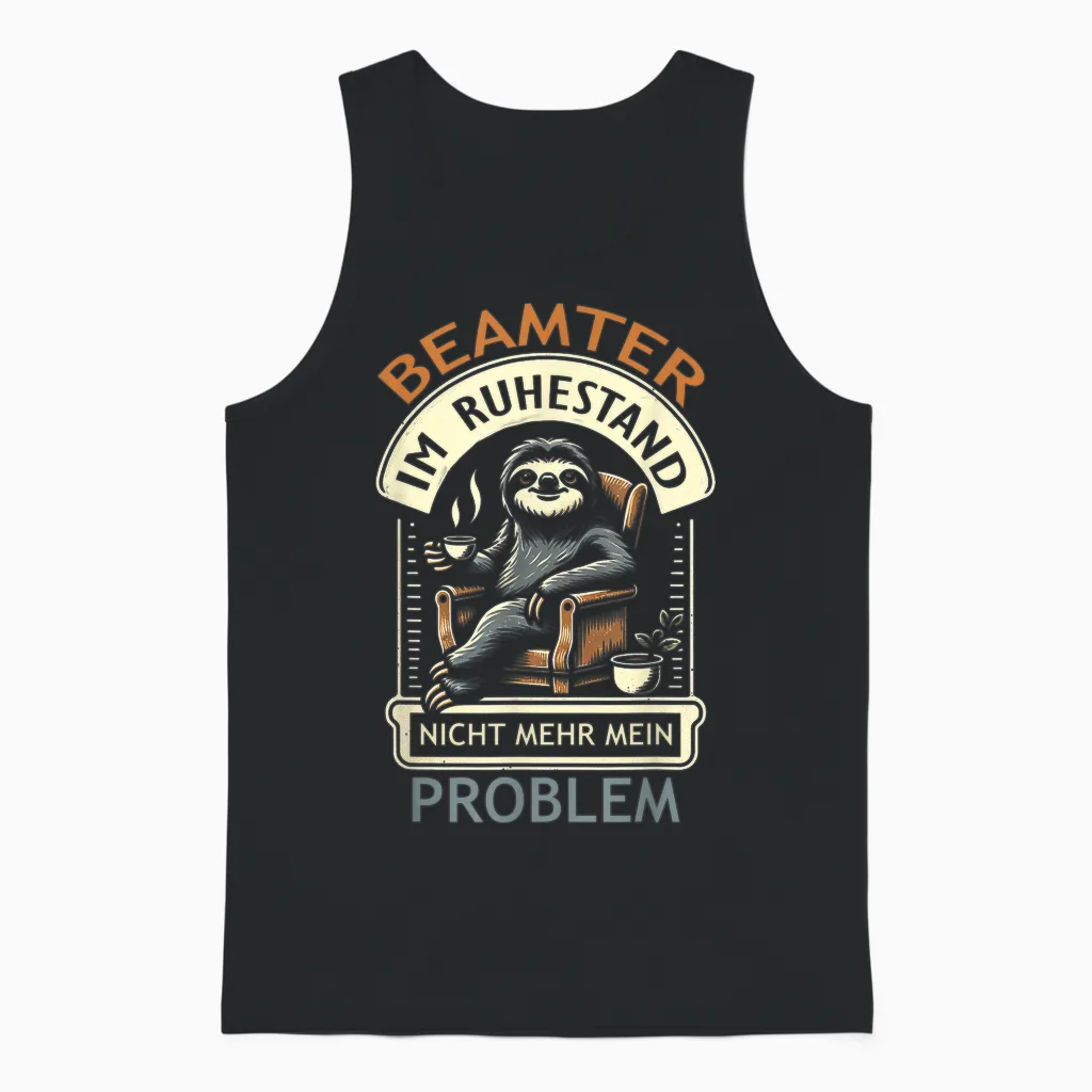 Ruhestand Beamter Geschenk Pension Unisex Tank Top in Black