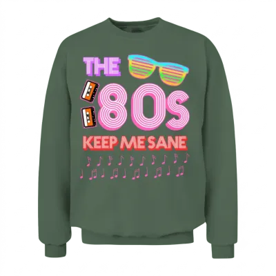 80s Retro 1980 Unisex Sweatshirt - Military Green
