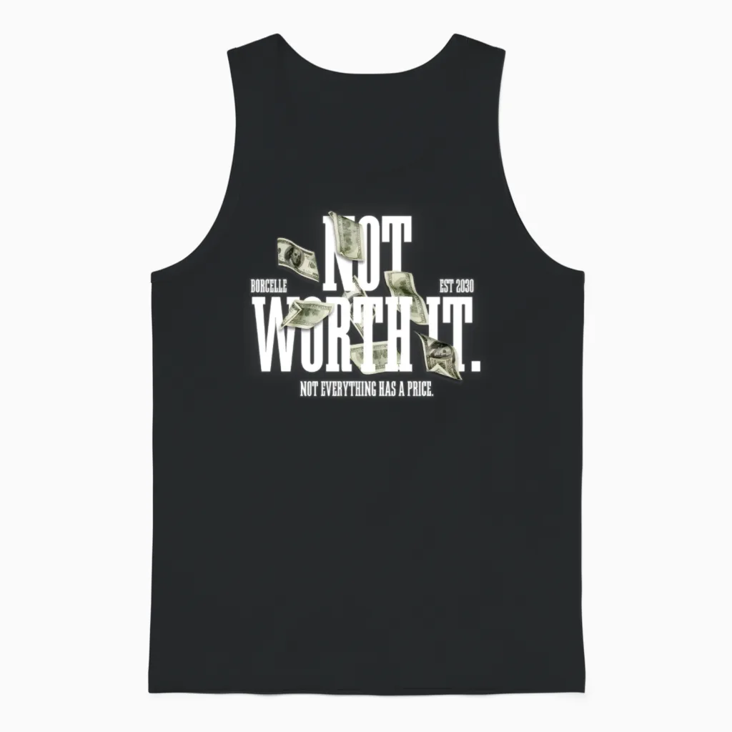 Not Everything Has a Price | Money Unisex Tank Top in Black