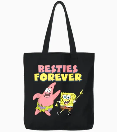 Best Friends Forever Tote Bags - Black