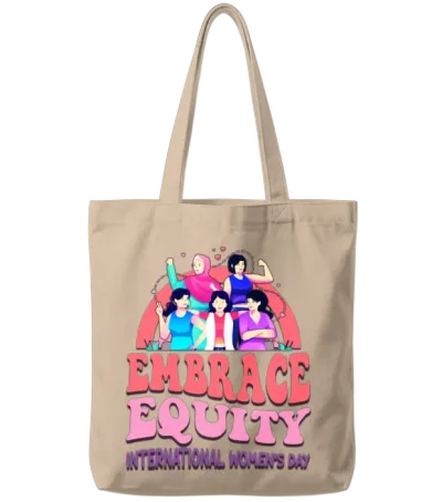 Women Supporting Women: International Women's Day Tote Bags - Natural