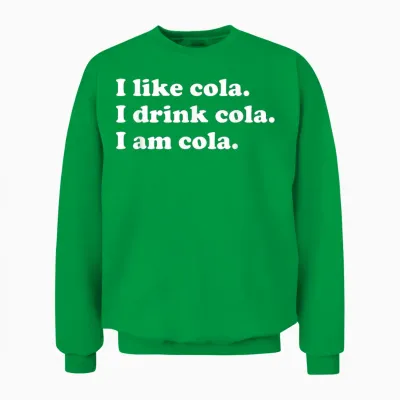 Cola Lover Men's / Women's / Girls' / Boys' T-Shirt, Black, S Unisex Sweatshirt - Irish Green