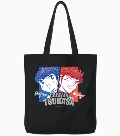 Captain Tsubasa Tsubasa Ozora＆kojirou Hyuuga Tote Bags - Black