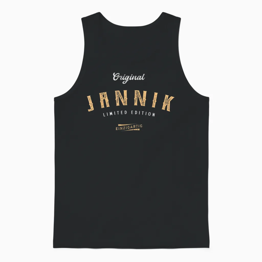 Jannik Limited Edition Unisex Tank Top in Black
